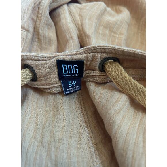 BDG Urban Outfitters Size Small Yellow Summer Jumpsuit Gauzy Cotton Linen Blend - Picture 3 of 8